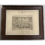 An oak framed early 20th century photograph of Old Alleynian Football Club team with names, dated