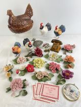 A box of assorted vintage ceramics to include Portmeirion chicken egg store, 1960's Szeiler