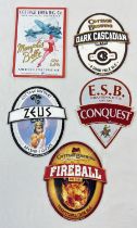 5 beer pump clip boards for Cottage Brewing. Comprsing: Dark Cascadian, Zeus, E.S.B. Conquest,