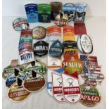 34 Beer pumps clips for Woodforde's Brewery. To include Nog, Once Bitten, Norfolk Nog, Wherry,