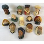 13 x Bossons chalk ware wall hanging and free standing heads. To include Mr. Bumble, Chef,