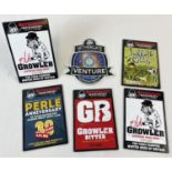 6 beer pump clips and clip boards for Nethergate Brewery. Comprising: 2 x Old Growler, Pearle