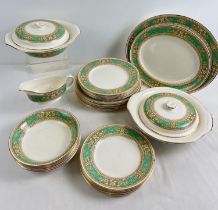A quantity of vintage Midwinter ceramic dinner ware in "Rockwood" pattern. Comprising: 2 lidded