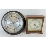 A vintage 1940's wooden cased 'Elliott' wind up mantle clock from W. R. Bullen of Norwich, in