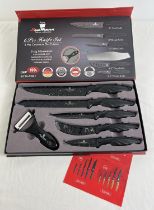 A new boxed Neumann 6 piece knife set, complete with blade/tip guards.