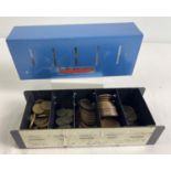 A vintage Coinomiser cash tin containing pre decimal coins to include pennies, half pennies, three