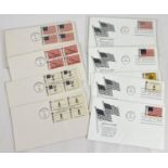 20 american first day covers for varying states, from the 1968 American Flag Series.