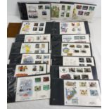 A brown coloured album containing 50 assorted vintage first day covers, all dating from the 1980's.