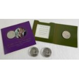 4 collectors coins in original packing or plastic cases. 2 x 2017 Lest We Forget crowns, The