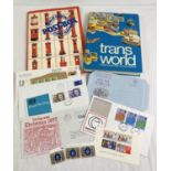 2 vintage world stamp stock books with a selection of assorted stamps together with a small quantity