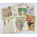 5 vintage stamp albums containing assorted vintage world stamps.