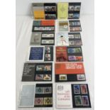 12 assorted Royal Mail collectors mint stamps sets from the 1970's & 80's. To include: Fishing,