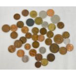 A small collection of foreign and British coins. To include examples from America, Australia,