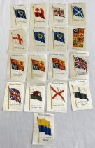 17 Kensitas Cigarettes silks depicting British Empire Flags. In excellent condition. To include