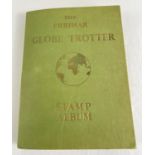 A vintage Globe Trotter Stamp album of assorted world stamps to include franked & unfranked