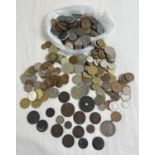 A collection of antique and vintage foreign and British territories coins. To include Victoria