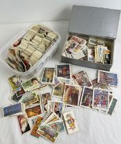 2 tubs of vintage tea cards and S.P C.K. Christian gift cards, from various series. To include