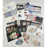 A quantity of assorted stamps, stamps books & sets and first day covers. To include Beatrix Potter