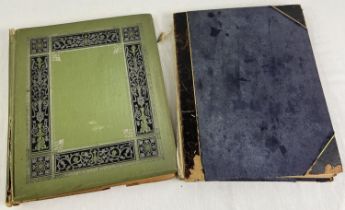 2 late Victorian scrap albums (a/f) containg an assorted of period scraps & greetings cards.