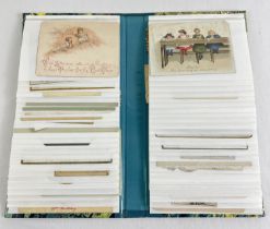 An album of 50 assorted Victorian & Edwardian greetings cards.
