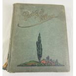 An Art Deco postcard album containing assorted vintage postcards & greetings cards.
