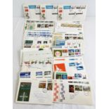 A collection of 150 assorted vintage first day covers, many duplicated, mostly from the late 1960'