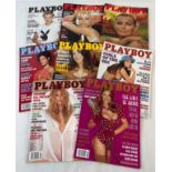 8 1990's issues of Playboy; Entertainment for Men, adult magazine, to include front covers featuring
