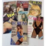 7 vintage smaller sized adult erotic magazines to include In Depth, Voi, Contak and Forum.