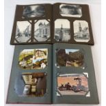 2 vintage postcard albums containing a collection of vintage and Edwardian French postcards.