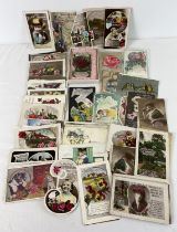 A collection of 95 assorted Victorian, Edwardian & vintage greetings cards.