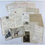 A small collection of military letters, certificates and documents relating to Samuel Gillespie of