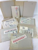 A collection of 1990's La Poste French postage stamps, in mint condition, with original invoices &