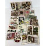 A collection of 95 assorted Victorian, Edwardian & vintage greetings cards.
