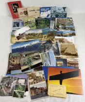 A collection of 150+ vintage and modern postcards and postcard souvenir booklets. To include The