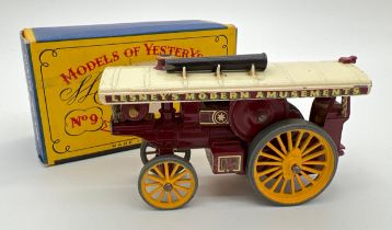 Boxed Matchbox Models of Yesteryear Y-9 Fowler "Big Lion" Showman's Engine, 1958 - 67. With maroon