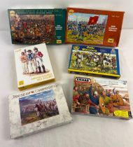 A collection of 6 boxed 1/72 scale model soldiers for war gaming to include Emhar, Zvezda, HÃ¤ and