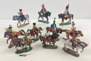 10 Del Prado die cast model figures of soldiers from the 1800-1900's. Representing various armies