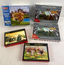 5 boxed 1/72 scale model soldiers & accessories for war gaming to include Imex, Caeser