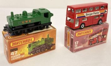 2 boxed 1970's Matchbox 75 diecast vehicles, #17 The Londoner together with #47 Pannier