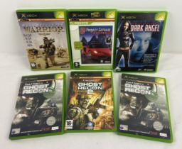 6 Xbox Original games in plastic cases, to include Tom Clancy's Ghost Recon & Ghost Recon 2, James