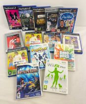 A collection of 14 assorted Playstation 2 and Nintendo Wii games in original cases. 10 PS2 games