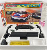 A boxed Micro Scalextric Turbo Power electronic racing set with 1 car.