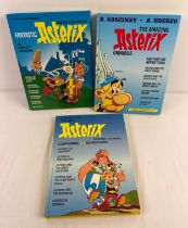 3 1990's Asterix hardback books from Hodder Dargaud. Fantastic Asterix, The Amazing Asterix