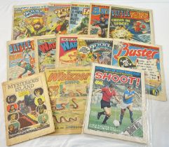 A collection of assorted comics to include 2000AD, Warlord, Battle Action Force and Mysterious