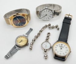 A collection of assorted vintage wristwatches to include Original De Luxe antimagnetic watch with