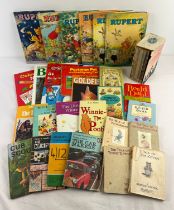 A box of children's vintage and modern books and annuals. To include titles from C.S. Lewis, Enid