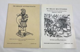De Bellis Antiquitatis & Multitudinis, 2 x 1990's Wargames rule books from The Wargames Research