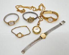 A collection of women's vintage and modern wristwatches together with a Pinnacle 17 Rubis Incabloc