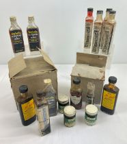 A collection of vintage Keybells Glycerine & Honey cough mixture bottles, jars of Carters