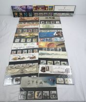 16 assorted Royal Mail mint stamp sets to include Sherlock Holmes, Pictorial Postcards, The Age of